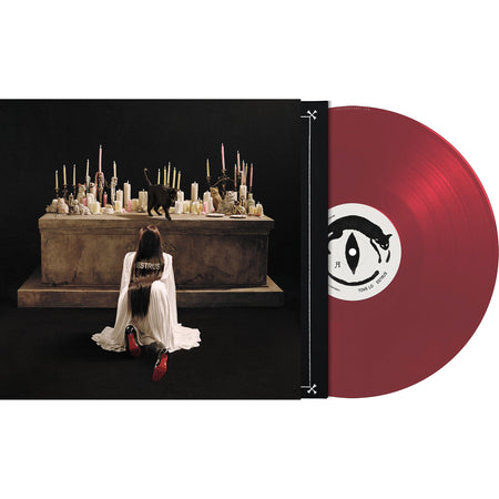 Tove Lo Estrus packshot for Ruby Red vinyl LP with gatefold jacket, printed inner sleeve, photo insert, and lyric insert