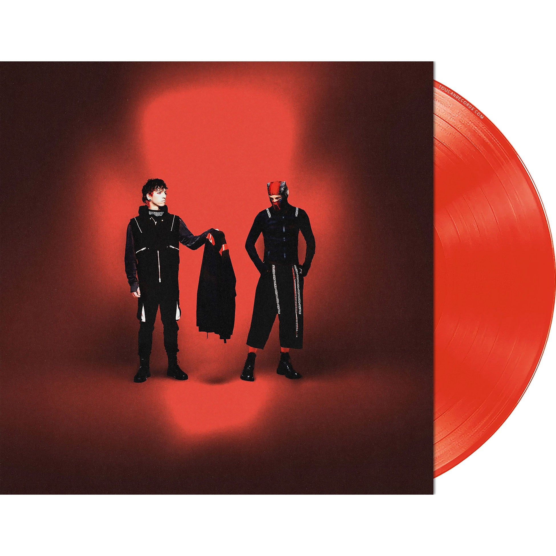 Twenty One Pilots Breach red vinyl LP packshot for the 13-track album featuring "City Walls" at ToucanRecords.com