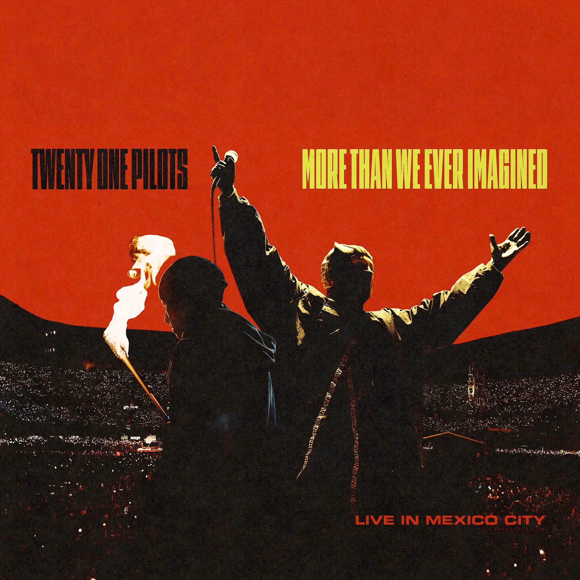 Twenty One Pilots More Than We Ever Imagined Live In Mexico City album cover for the limited edition red vinyl 2LP
