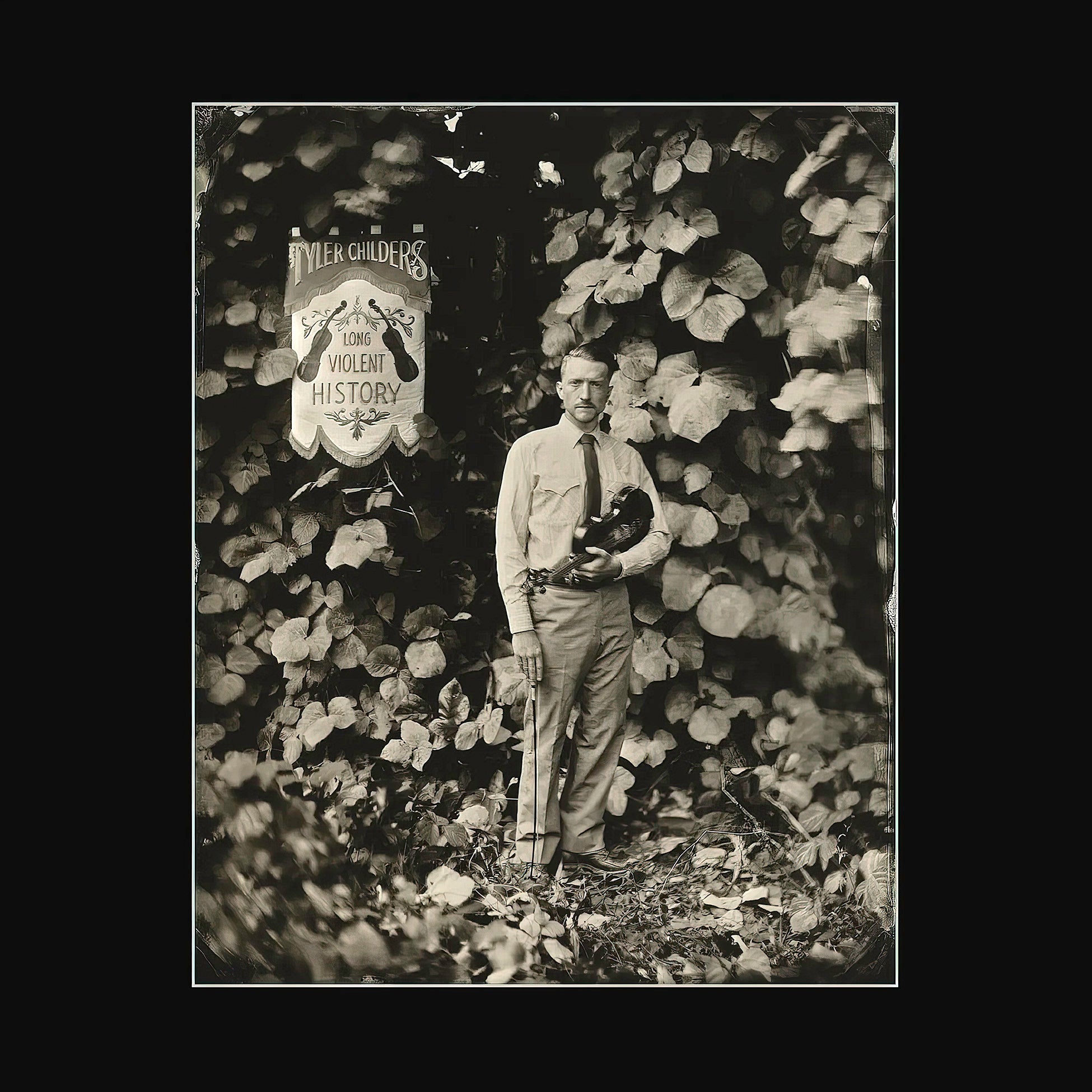 Tyler Childers - Long Violent History album cover, black vinyl LP with insert, Appalachian folk release