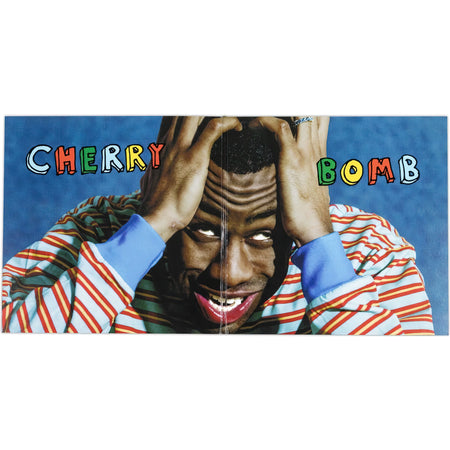 Tyler The Creator Cherry Bomb gatefold inside open view, blue colored vinyl pressing, experimental hip-hop classic