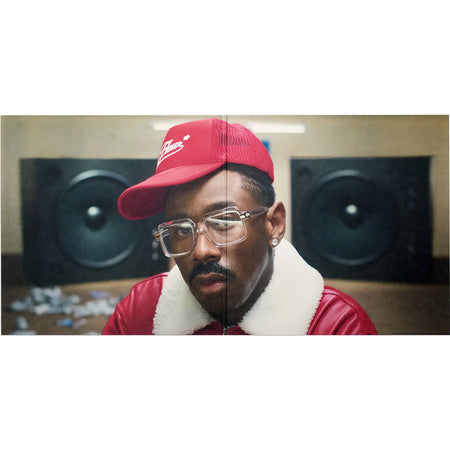 Tyler, The Creator Don't Tap The Glass open gatefold view for the hip-hop vinyl LP with clear plastic O-card and two posters