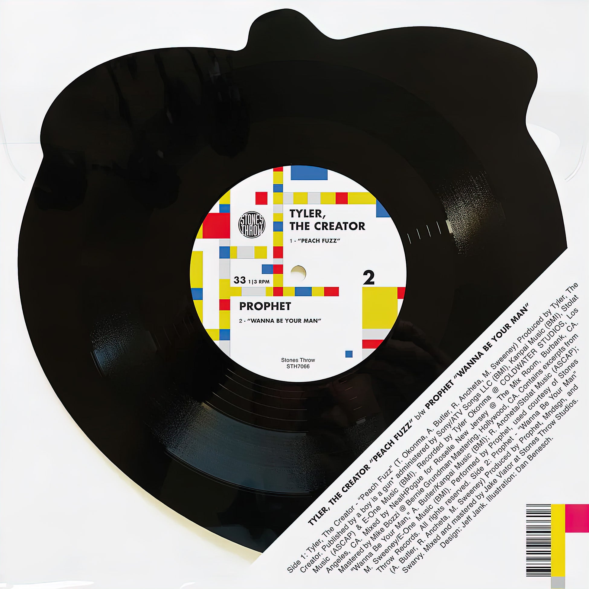 Tyler The Creator, Prophet, Peach Fuzz, Peach-shaped, Picture Disc, back, cover, wanna be your man,