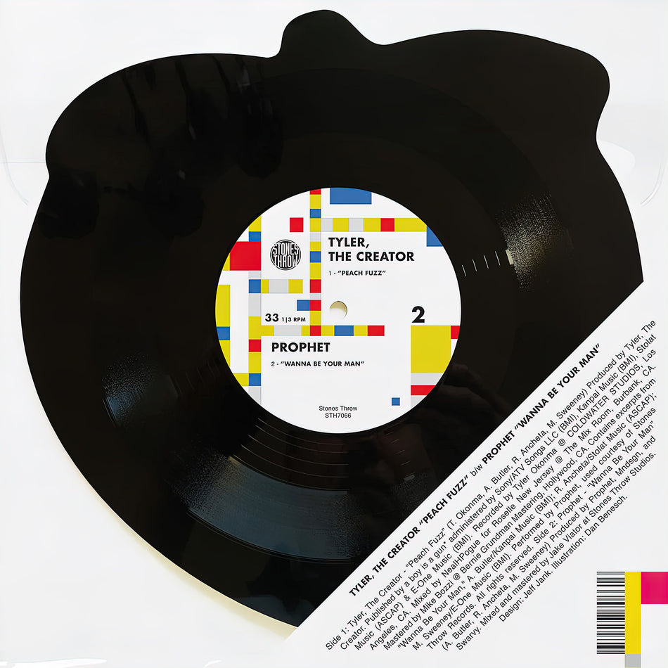 Tyler The Creator, Prophet, Peach Fuzz, Peach-shaped, Picture Disc, back, cover, wanna be your man,