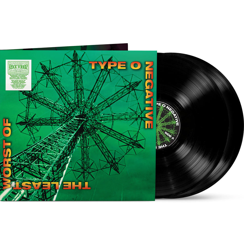 Type O Negative - The Least Worst Of packshot, black vinyl 2LP gatefold, gothic doom metal 