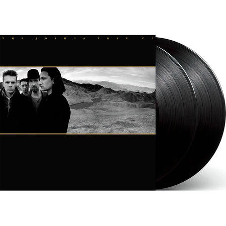 U2, The Joshua Tree, 2 LP, Black Vinyl, cover, album, records, vinyl, packshot, I Still Haven't Found What I'm Looking For, with or without you, Where The Streets Have No Name,
