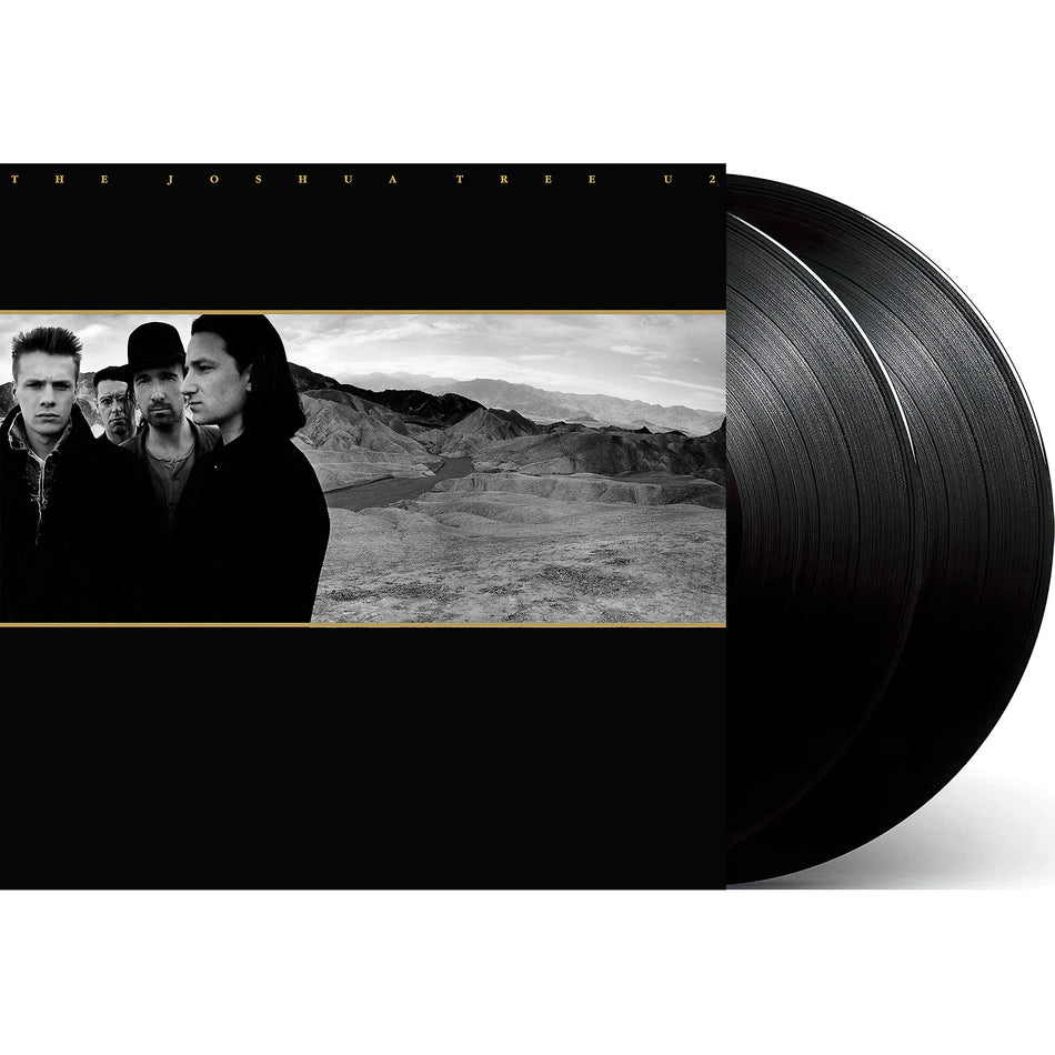 U2, The Joshua Tree, 2 LP, Black Vinyl, cover, album, records, vinyl, packshot, I Still Haven't Found What I'm Looking For, with or without you, Where The Streets Have No Name,