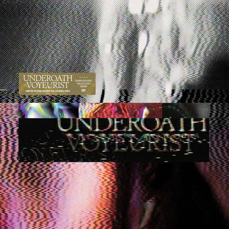 underoath, voyeurist, golden age, colored vinyl, metallic gold, black smoke, limited edition, indie exclusive, album cover, album art, cover, cover art, vinyl,