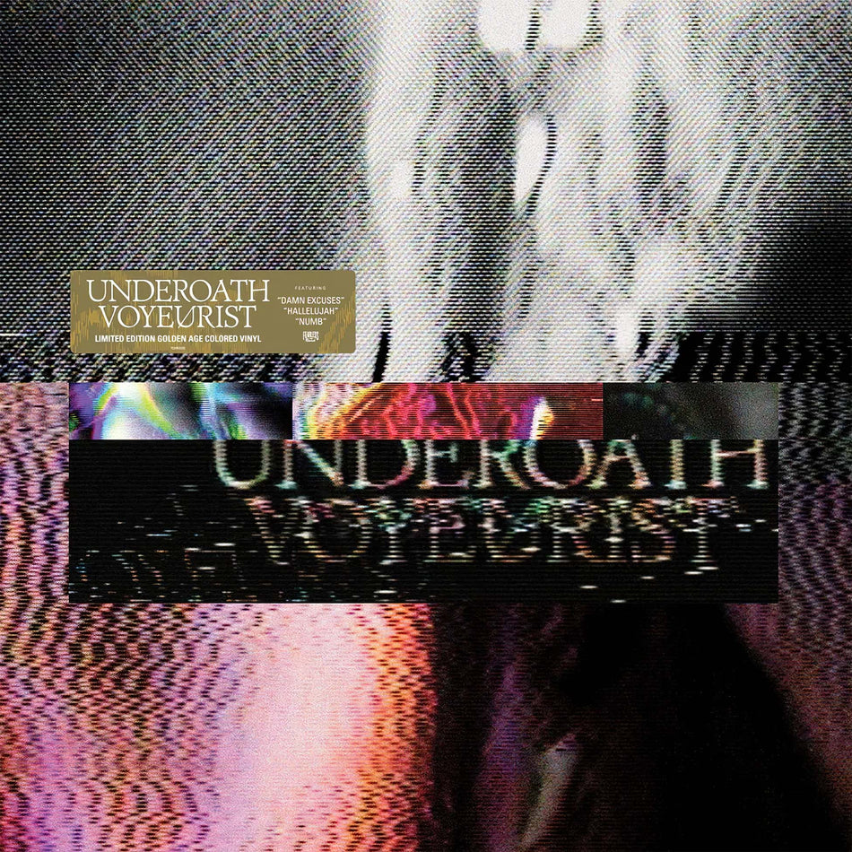 underoath, voyeurist, golden age, colored vinyl, metallic gold, black smoke, limited edition, indie exclusive, album cover, album art, cover, cover art, vinyl,