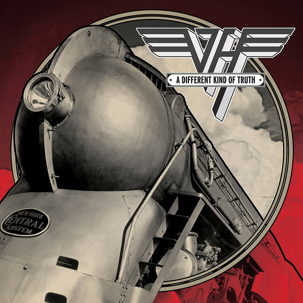 Van Halen A Different Kind Of Truth album cover for the Rocktober indie exclusive 2LP crystal clear vinyl LP in a gatefold jacket. David Lee Roth on vocals!