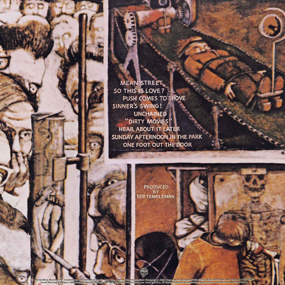 Van Halen - Fair Warning back cover, heavyweight vinyl pressing, heavy metal and arena rock