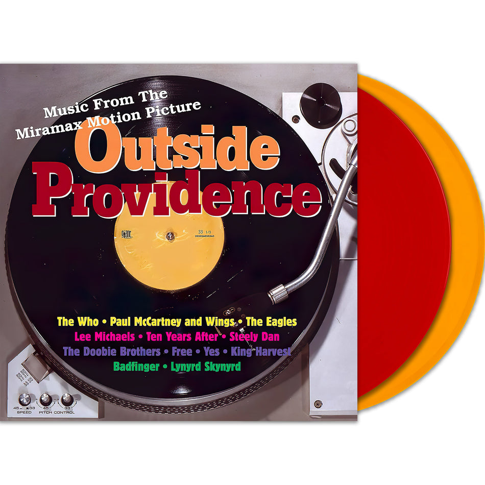 Various Artists, Outside Providence, Soundtrack, 2 LP, Colored Vinyl, ost, vinyl, cover art, cover, album, packshot, orange vinyl, red vinyl, classic rock,