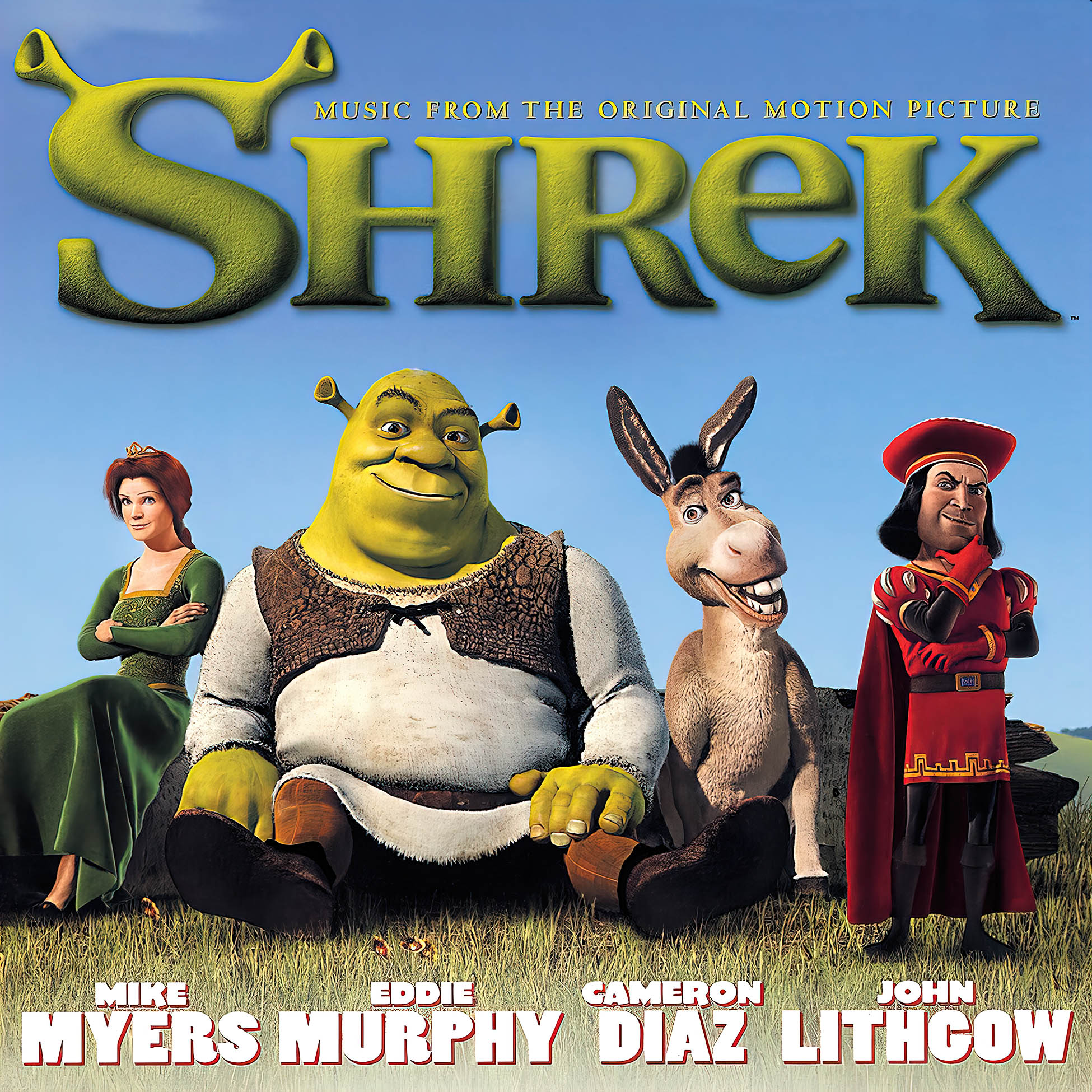 Various Artists - Shrek soundtrack album cover, black vinyl LP, DreamWorks animated film with music by Smash Mouth, Rufus Wainwright & more