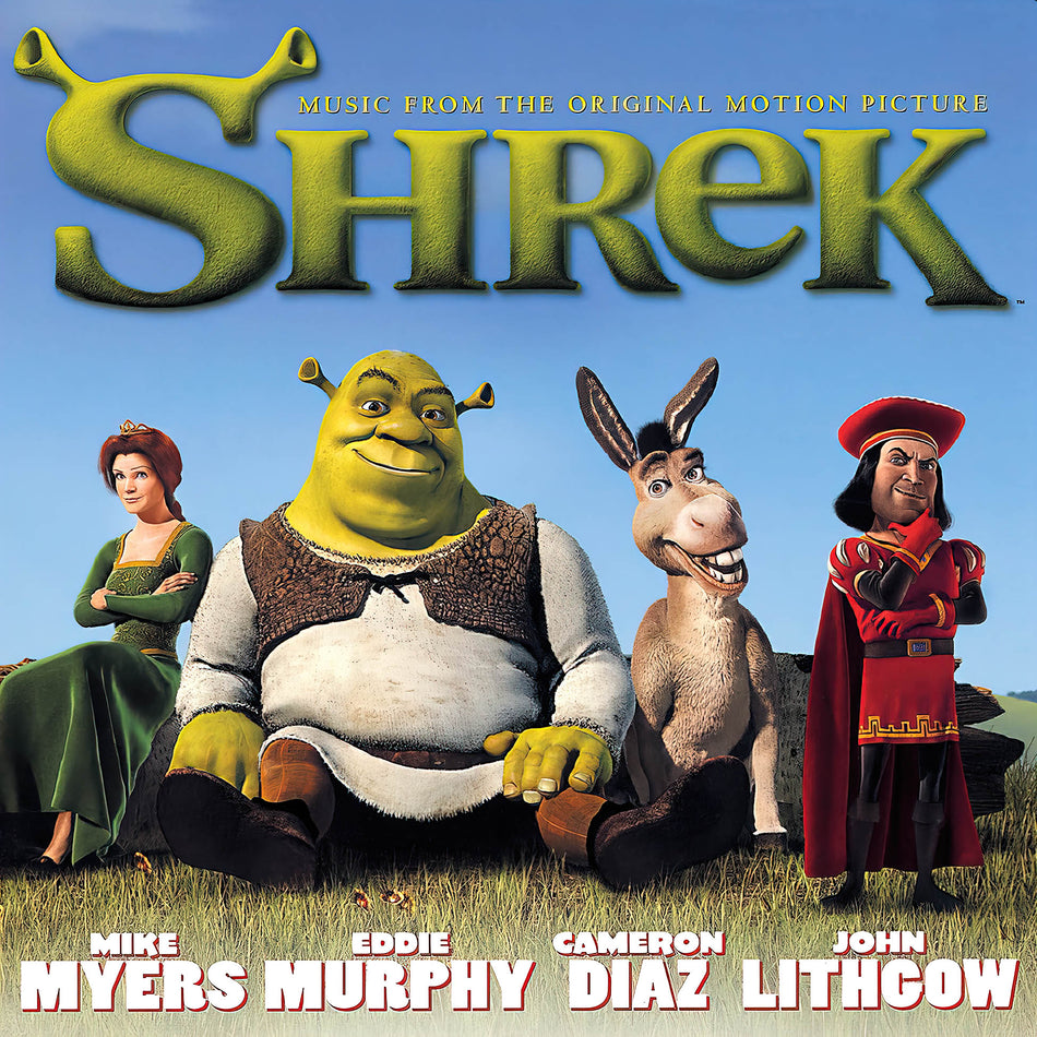 Various Artists - Shrek soundtrack album cover, black vinyl LP, DreamWorks animated film with music by Smash Mouth, Rufus Wainwright & more