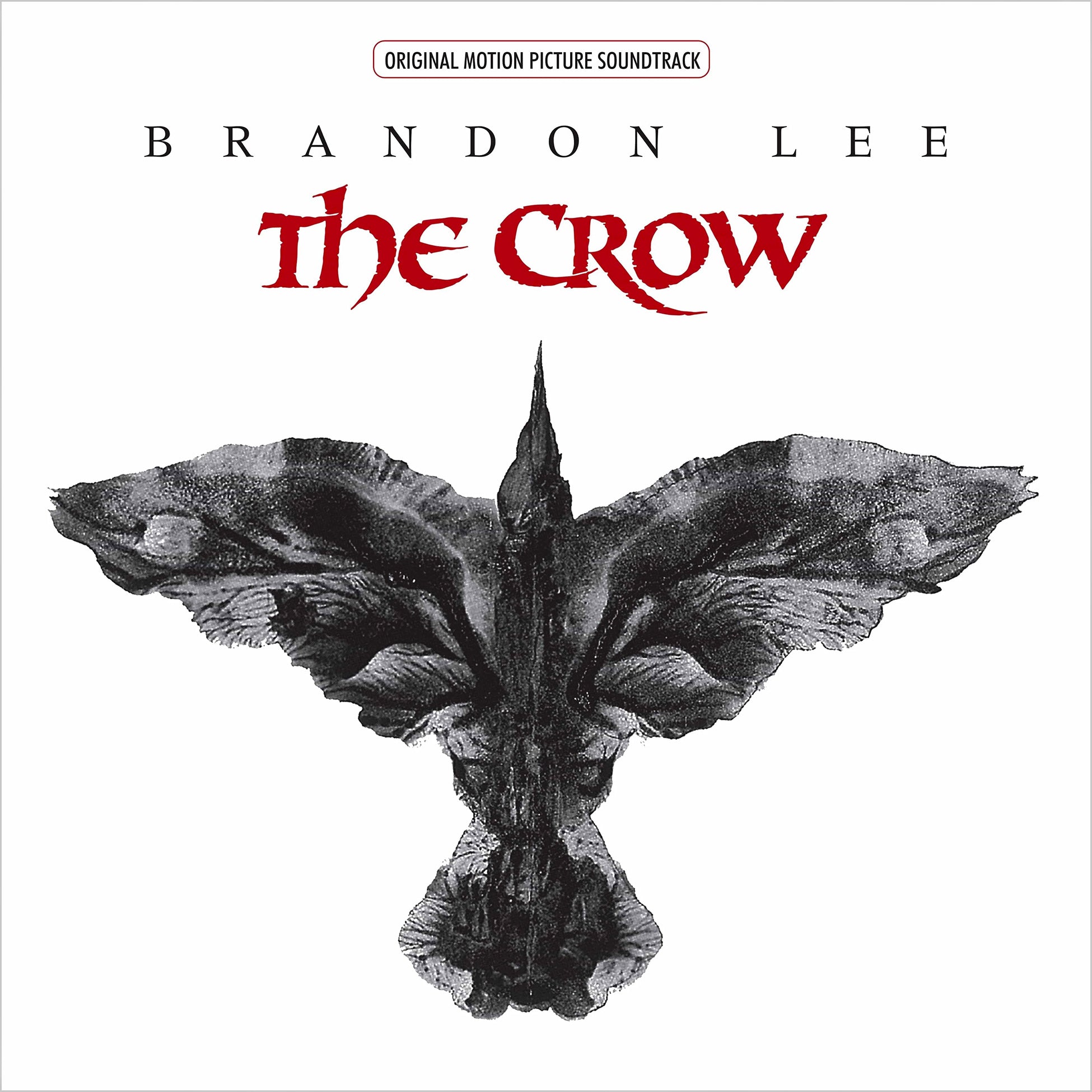 The Crow Original Motion Picture Soundtrack album cover, black vinyl 2LP Rocktober edition, etched Side D. Soundtrack vinyl at ToucanRecords.com