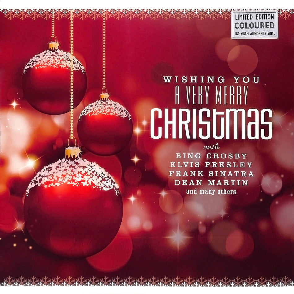 Various Artists - Wishing You A Very Merry Christmas album cover, silver vinyl edition, festive holiday jacket available at ToucanRecords.com