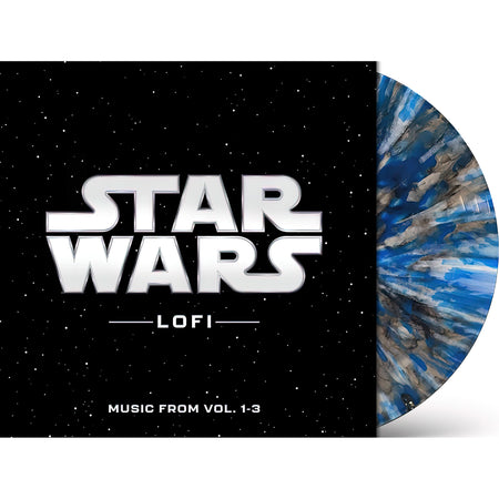 Star Wars Lofi - Music From Vol. 1–3 packshot, colored splatter vinyl pressing, lo-fi Star Wars soundtrack reimagined – featured via ToucanRecords.com