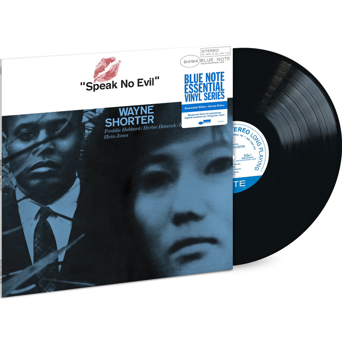 Wayne Shorter - Speak No Evil packshot for the Blue Note Essential Vinyl Series LP featuring the songs Witch Hunt and Infant Eyes.
