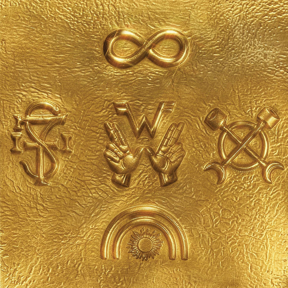 Weezer self-titled Gold Album album cover for the indie exclusive gold vinyl LP available at ToucanRecords.com