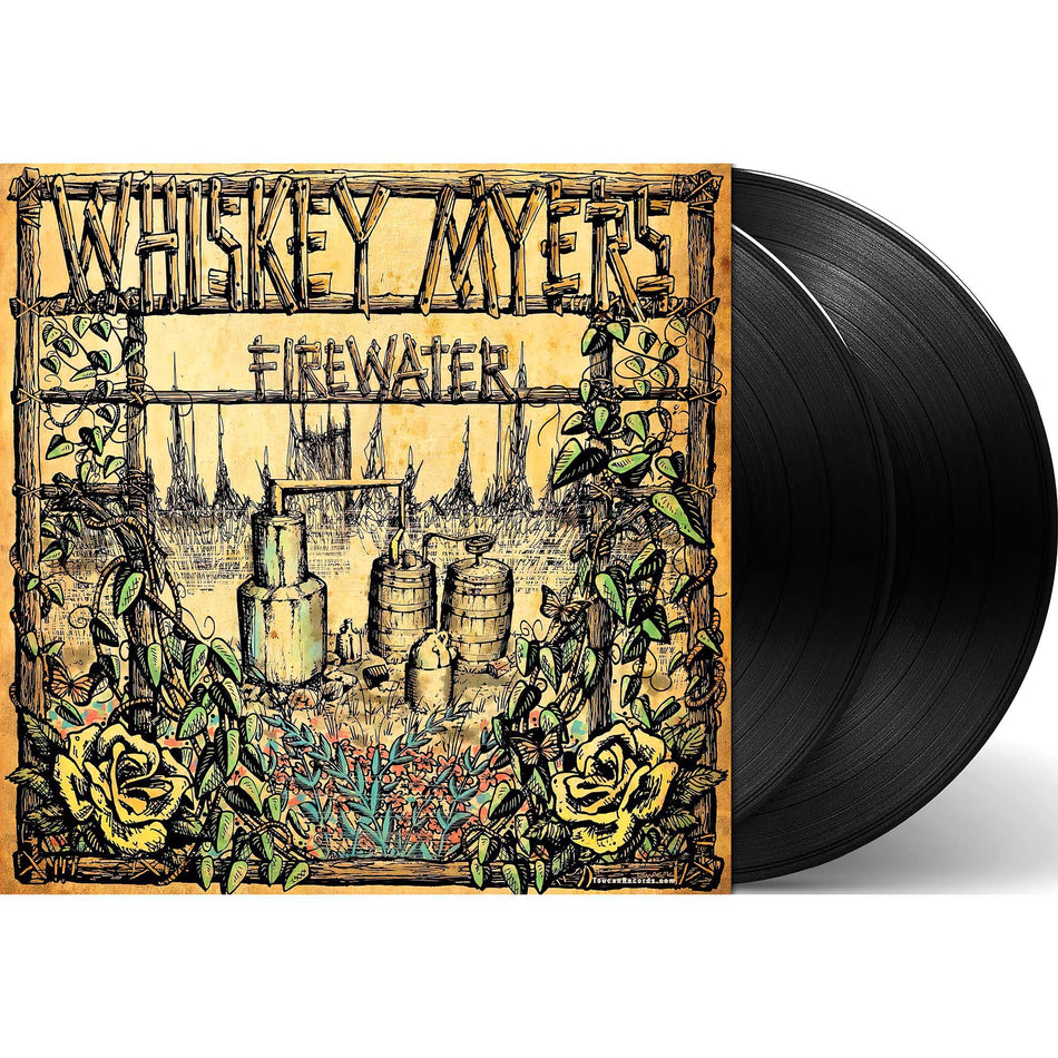 Whiskey Myers - Firewater packshot, White Lightnin colored vinyl 2LP, limited Indie Exclusive Texas country rock