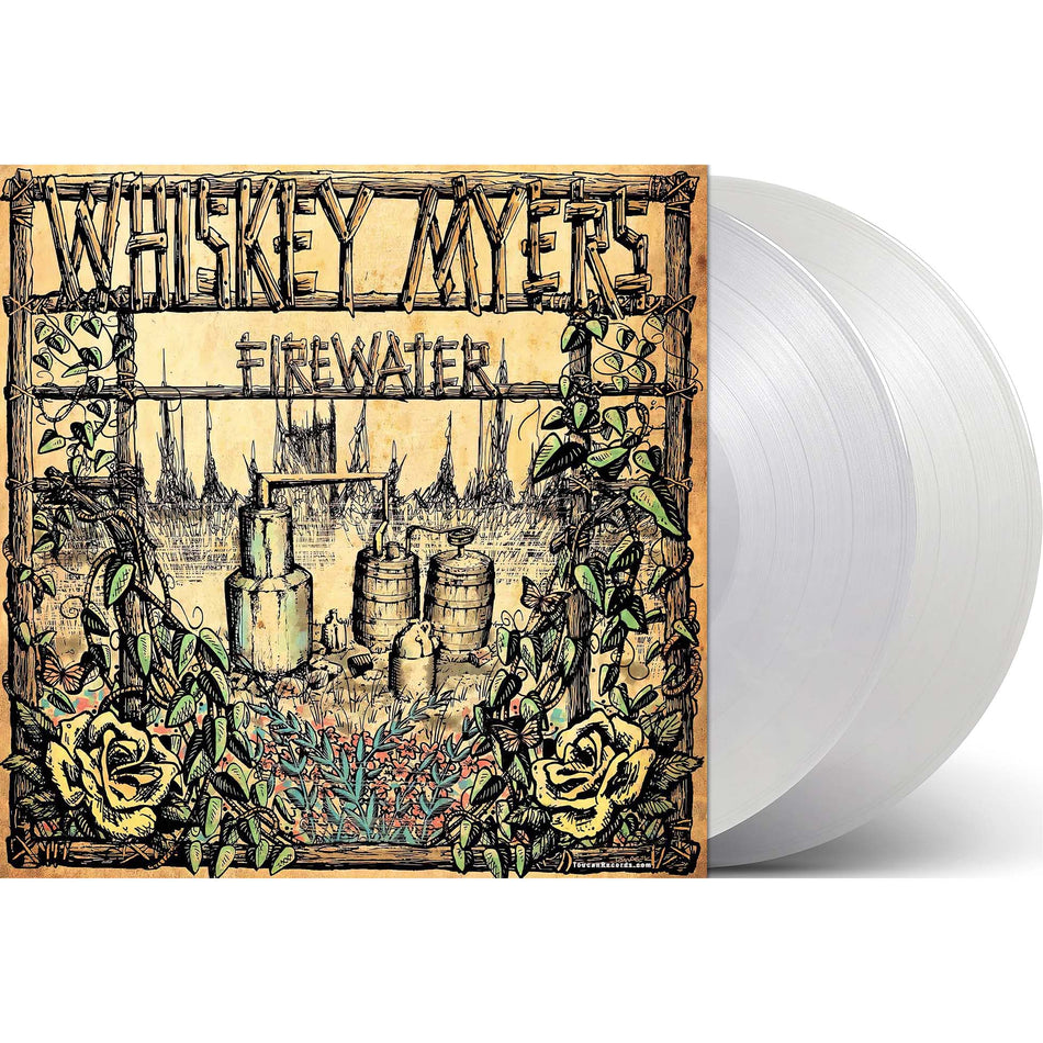 Whiskey Myers - Firewater packshot, White Lightnin colored vinyl 2LP, limited Indie Exclusive Texas country rock