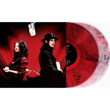 The White Stripes - Get Behind Me Satan packshot, 2 LP red & clear smoke with black wisps vinyl pressing, garage rock 2000s – available from ToucanRecords.com