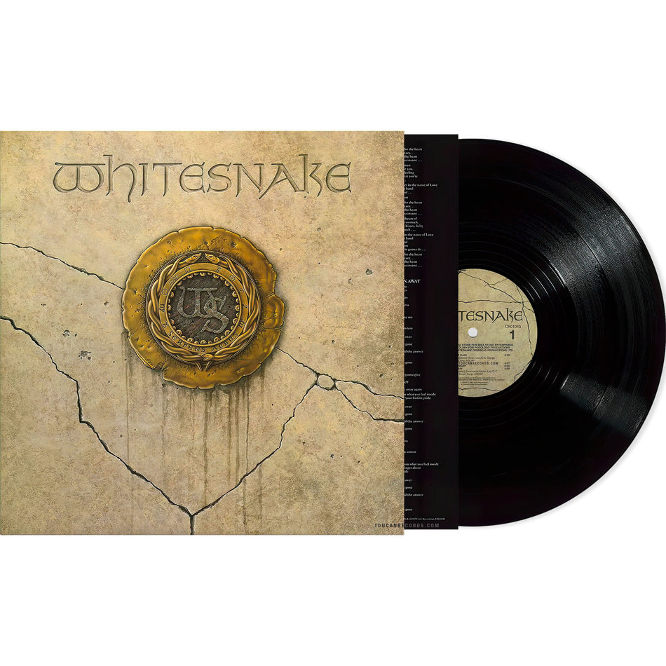Whitesnake - Whitesnake black vinyl LP packshot featuring the nine-track 2018 remaster of the band's best-selling 1987 album. A NEW 2026 pressing from the original master tapes.