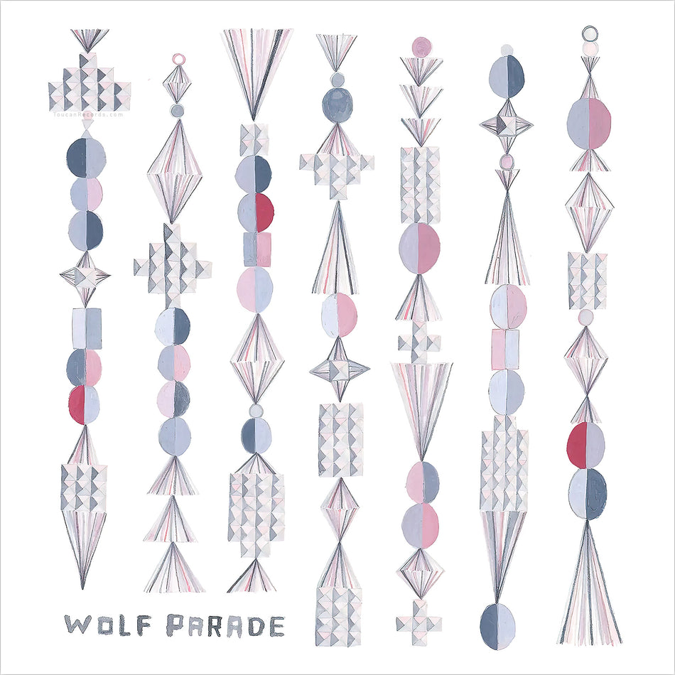 Wolf Parade Apologies to the Queen Mary album cover art pink vinyl LP limited edition indie rock release at ToucanRecords.com
