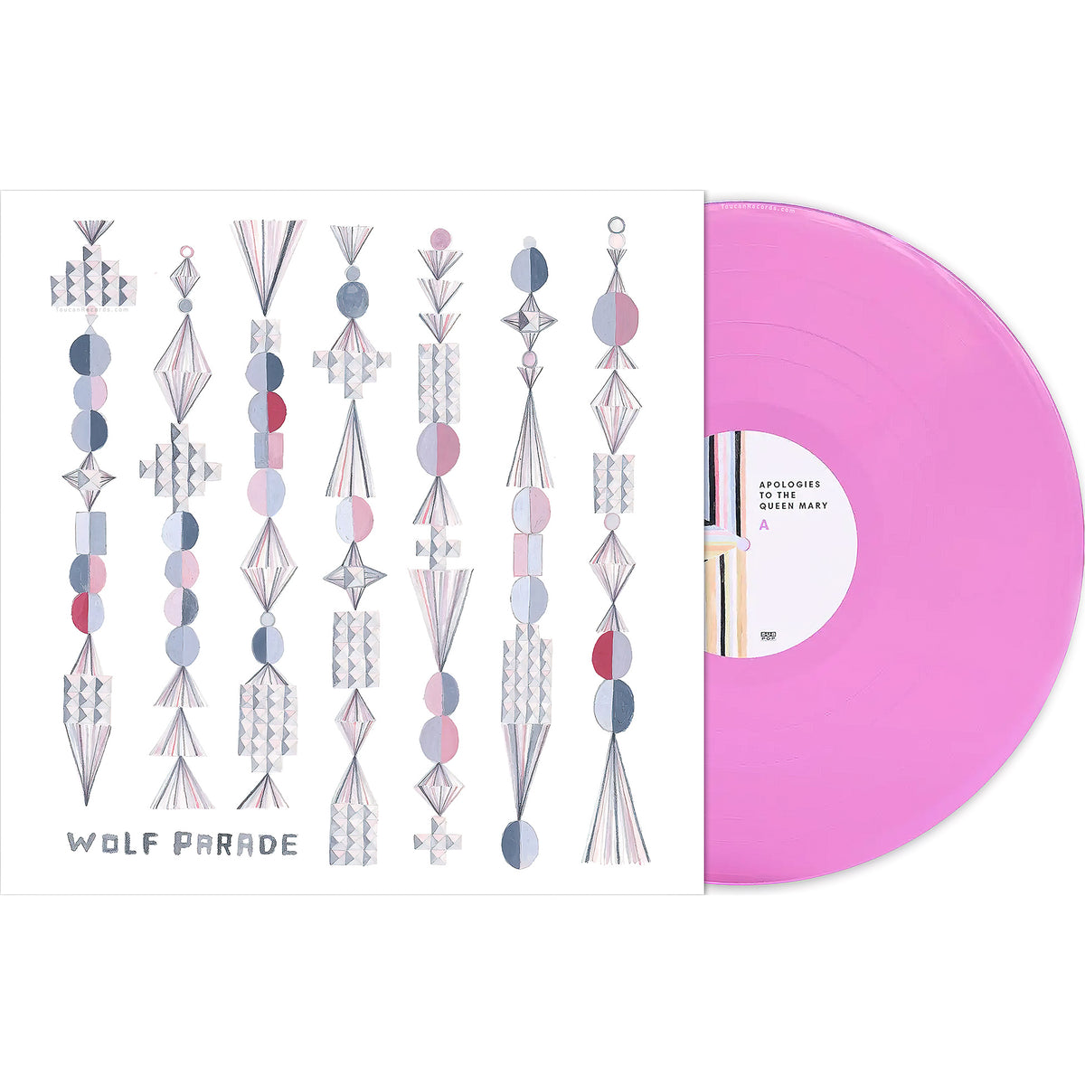 Wolf Parade Apologies to the Queen Mary pink vinyl LP packshot limited edition Sub Pop release at ToucanRecords.com