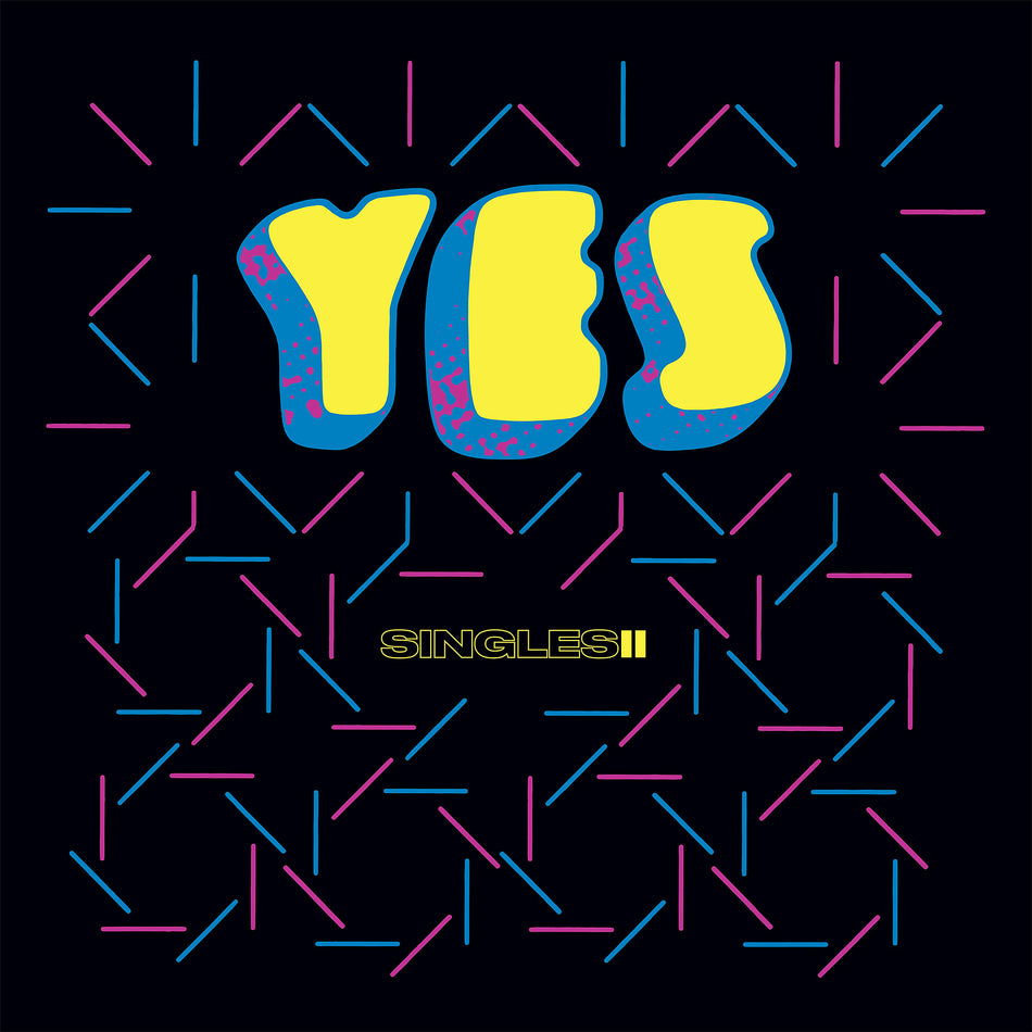Yes - Yessingles II album cover, Rocktober edition white with blue splatter vinyl LP, prog rock compilation – available at ToucanRecords.com