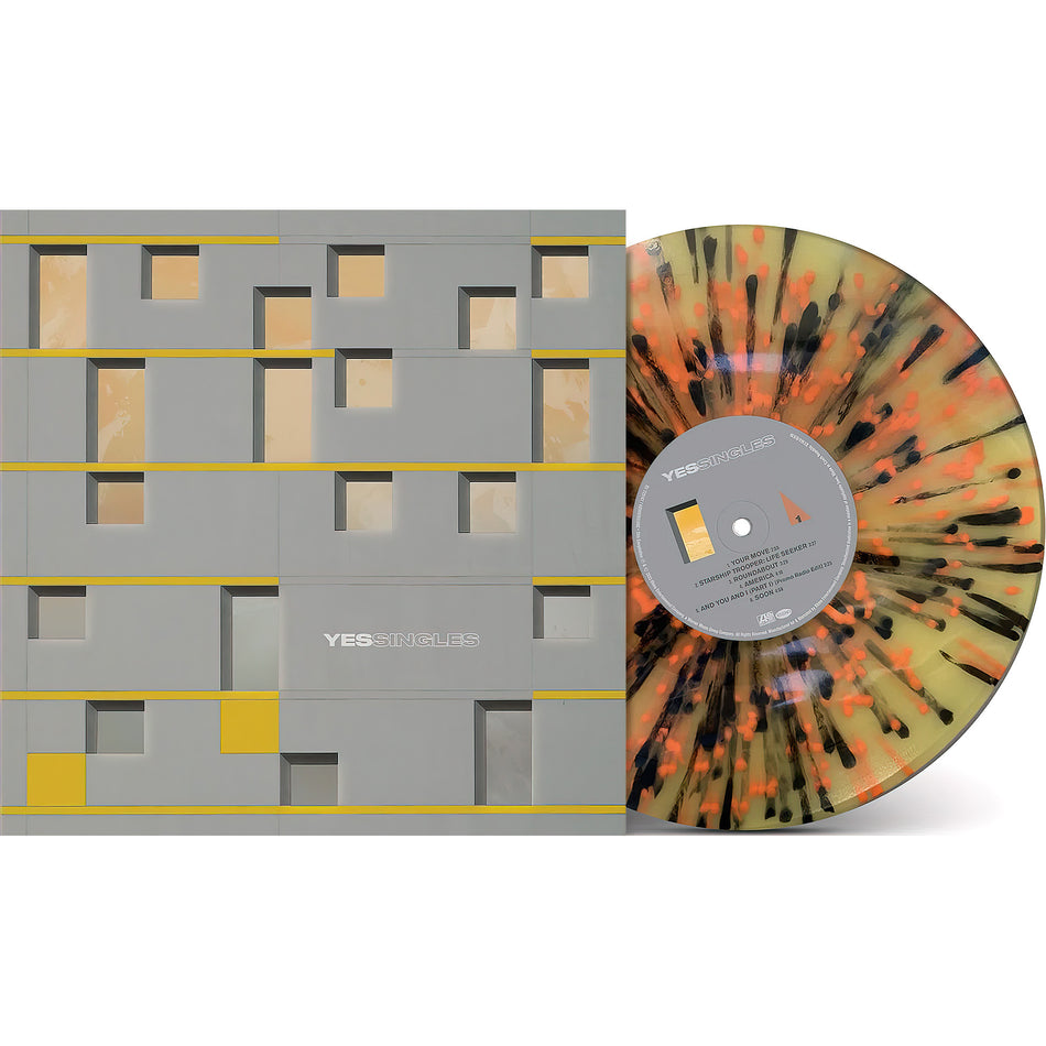 Yes, Yessingles, Rocktober, Yellow Orange Black Splatter, splatter, Vinyl, cover, album, alum art, jon anderson, steve howe, rick wakeman, packshot