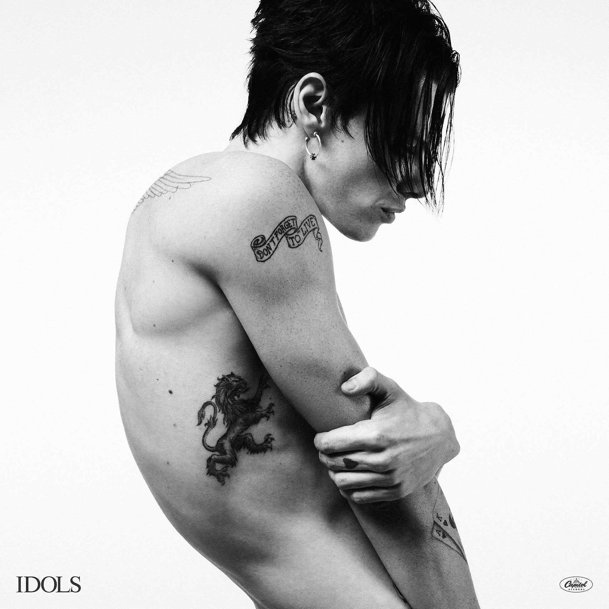 YUNGBLUD Idols album cover art for black vinyl LP with alternative rock and pop punk songs at ToucanRecords.com