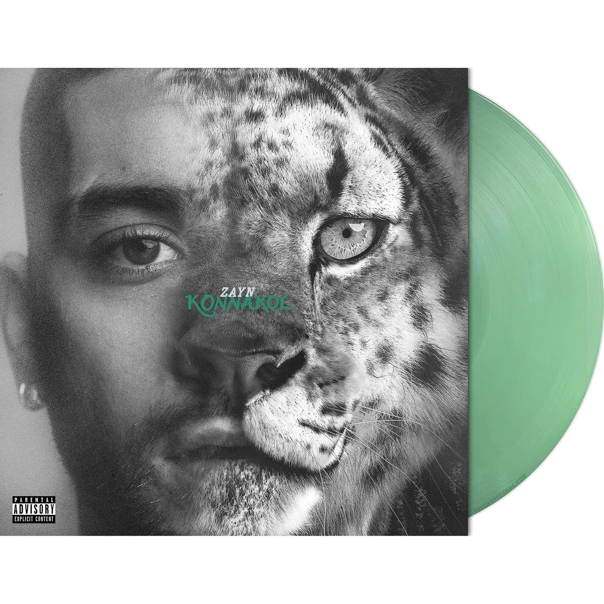 ZAYN KONNAKOL album packshot for Swimming Through Seas vinyl LP, a seafoam green colored first pressing with "Sideways" and "Die For Me."