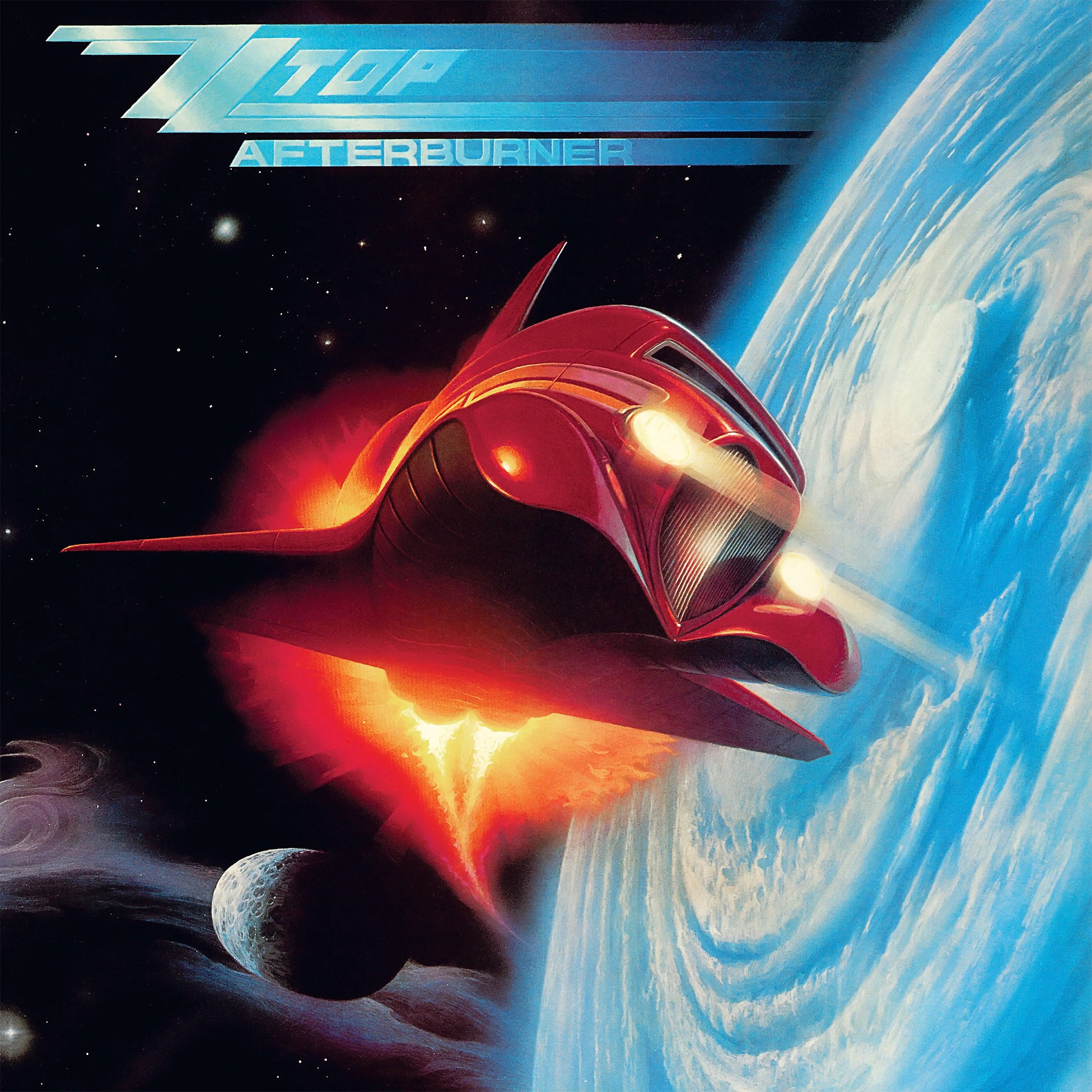 ZZ Top - Afterburner album cover, Rhino High Fidelity 180g vinyl gatefold edition with obi, Rocktober 2025 