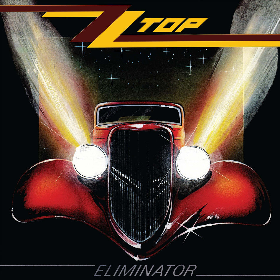 ZZ Top - Eliminator album cover, red vinyl Rocktober indie exclusive, 1980s blues rock classic