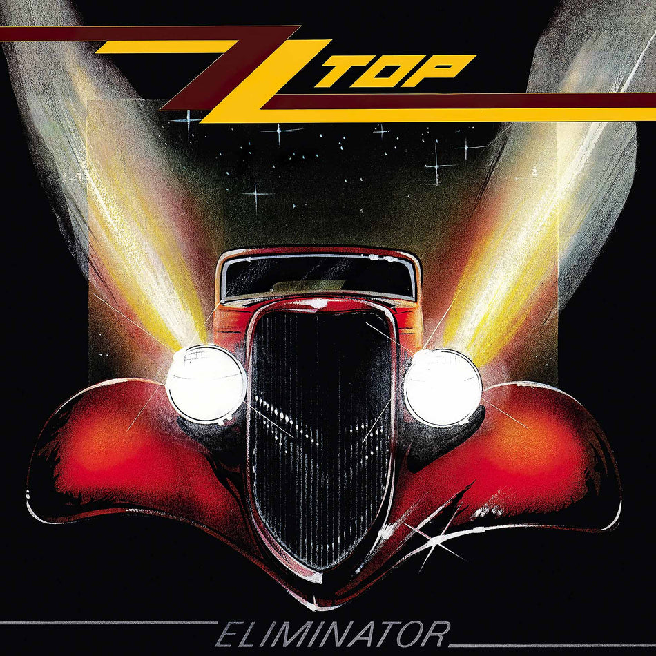 ZZ Top, Eliminator, Indie Exclusive, SYEOR, Gold Colored Vinyl, start your ears off right, sharp dressed man, legs, cover, album, album art, vinyl, got me under pressure, Gimme All Your Lovin',