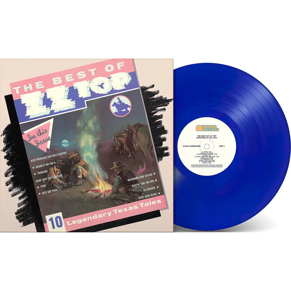 ZZ Top, Best Of ZZ Top, Rocktober, 2023, Blue Vinyl, cover, album, album art, vinyl, packshot